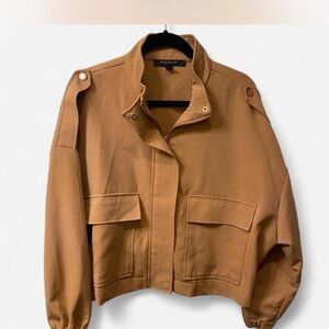 Stylish Camel Utility Jacket